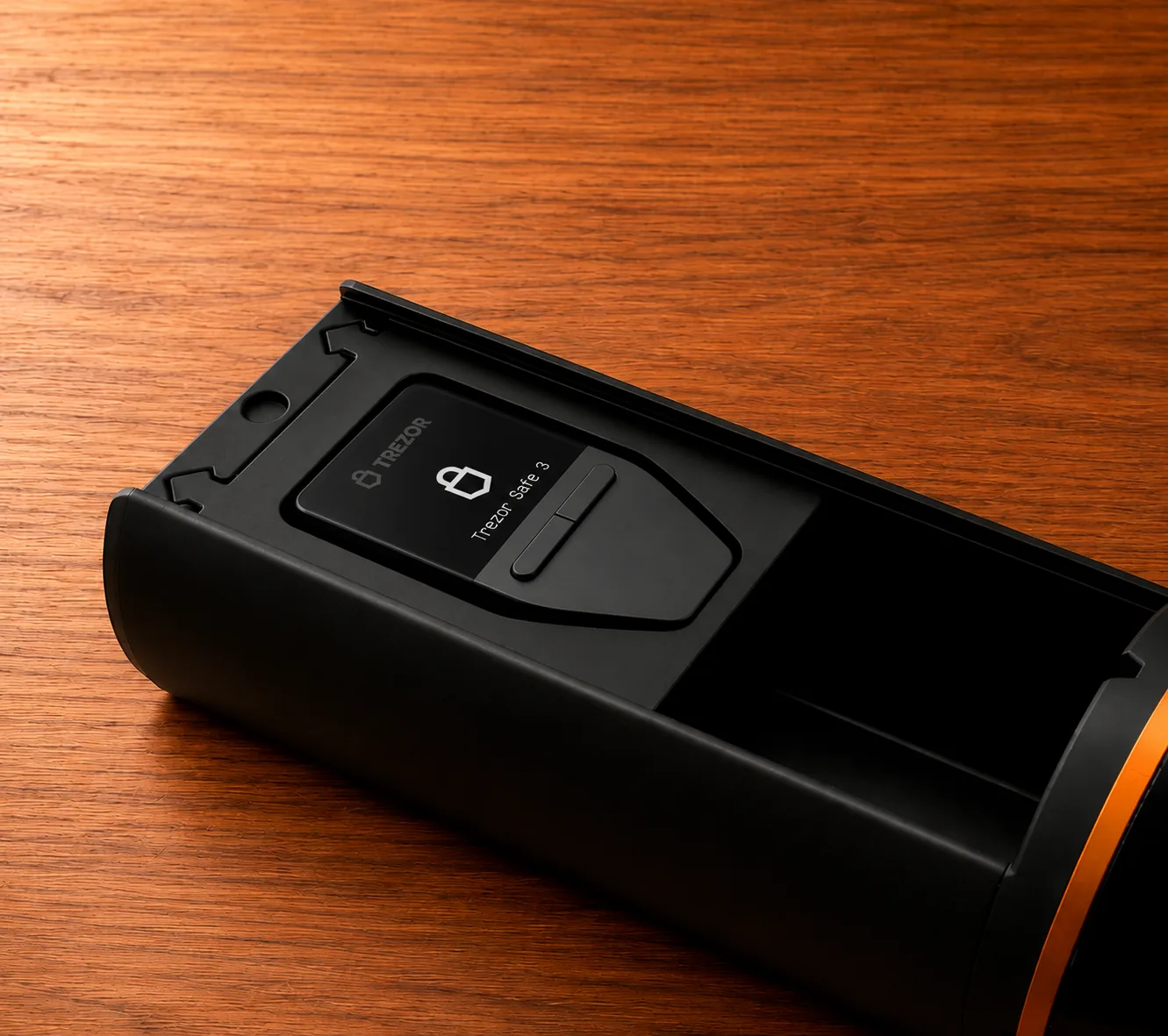 Trezor Safe 3 in its fitted insert