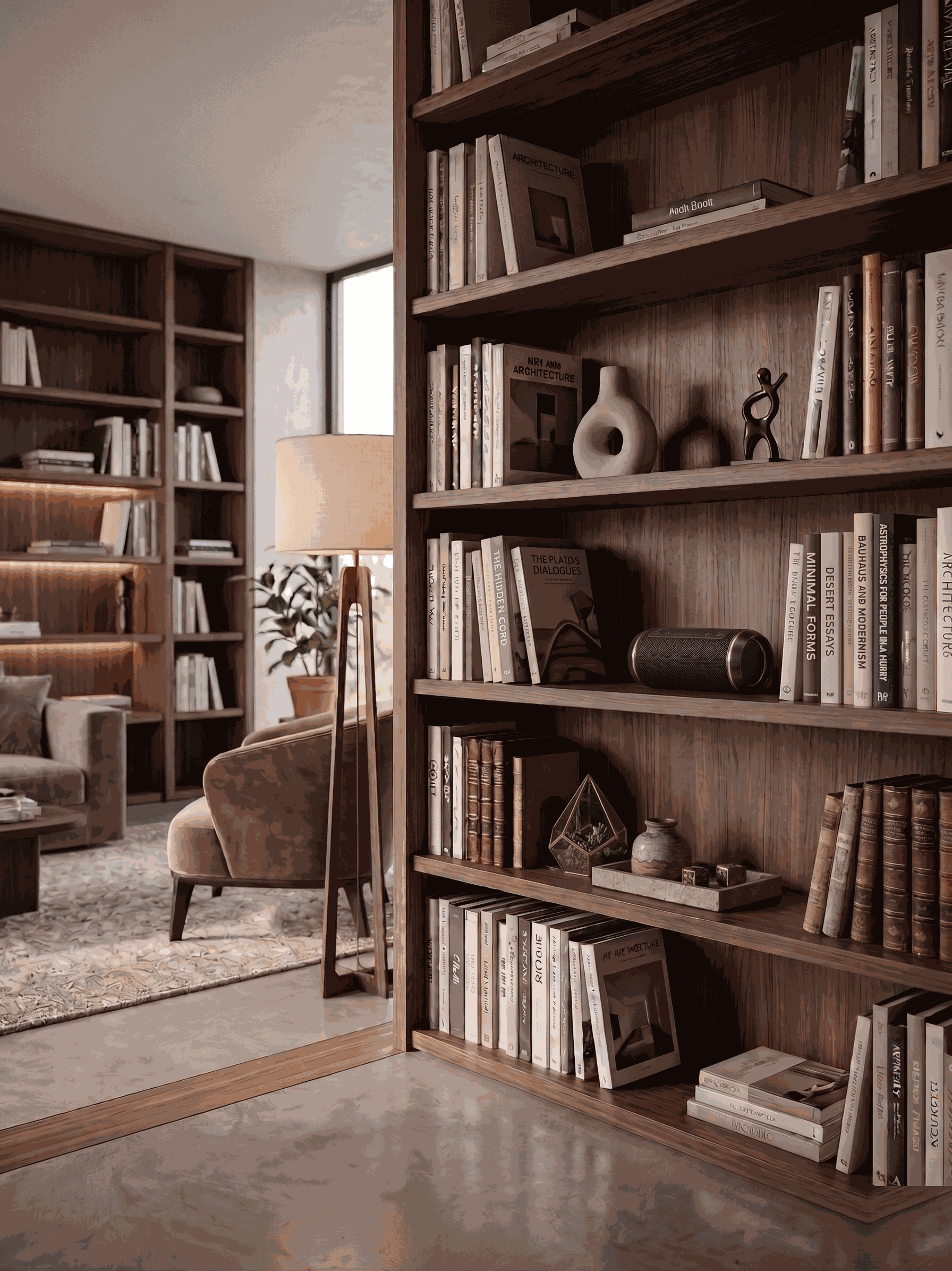 Luke eingefügt in ein Bücherregal